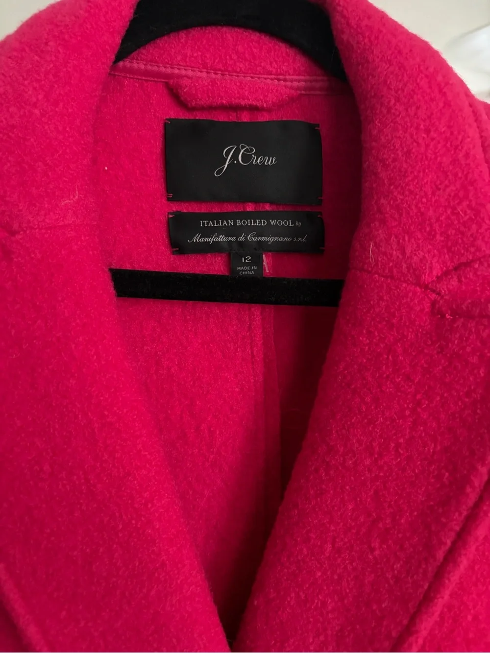 J. Crew Daphne Italian Wool Coat in Bright Rose - Picture 3 of 3
